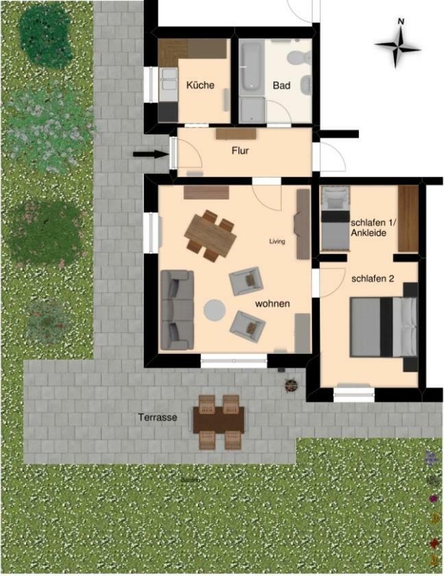 Nette Ferienwohnung Mit Eigenem Eingang Und Sonnenterrasse Идщайн Екстериор снимка